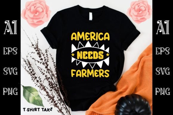 America Needs Farmers Graphics for Modern Content