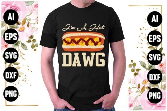 Best Trendy Funny Hot Dog T-Shirt Design