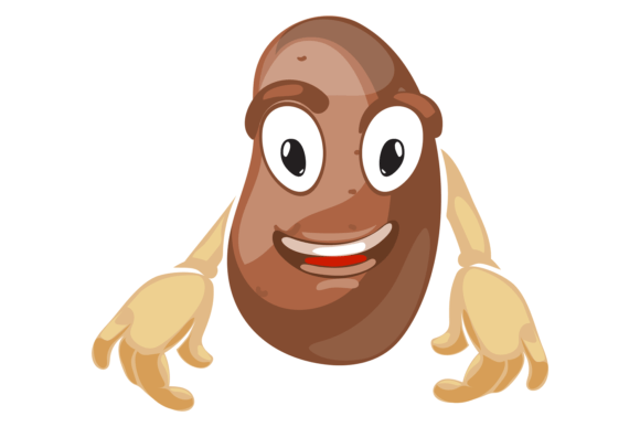 Comic Potato Character Graphics for Crafters