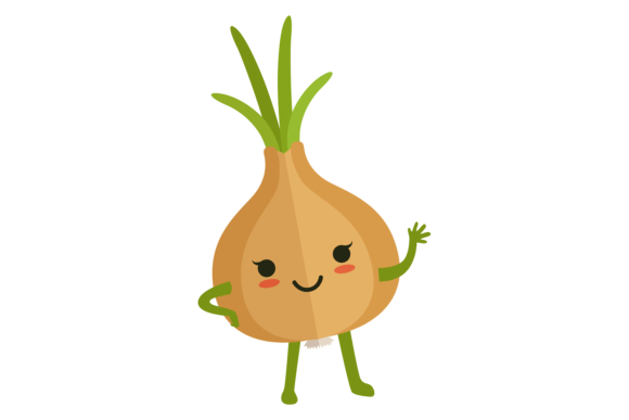 Cute Onion Character Graphic for Brand Fun