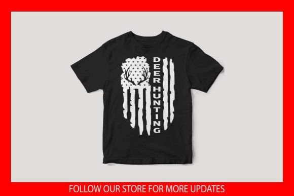 Deer Hunting Funny American Flag Graphics for Print Templates