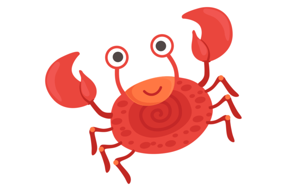 Fun Crab Graphic for Digital Selling