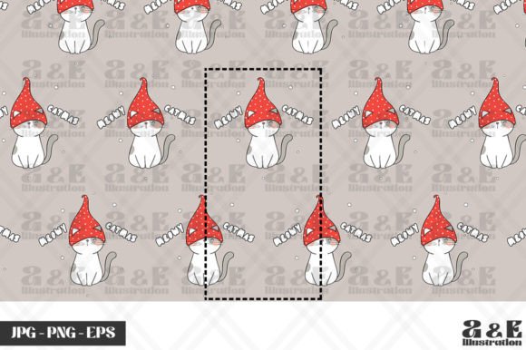 Meowy Catmas Graphics for Print Templates