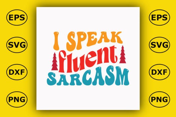 Retro Funny T-shirt Design, I Speak Flue