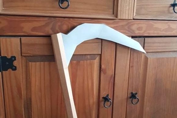 Scythe Paper Sculpture 3D SVG for Objects
