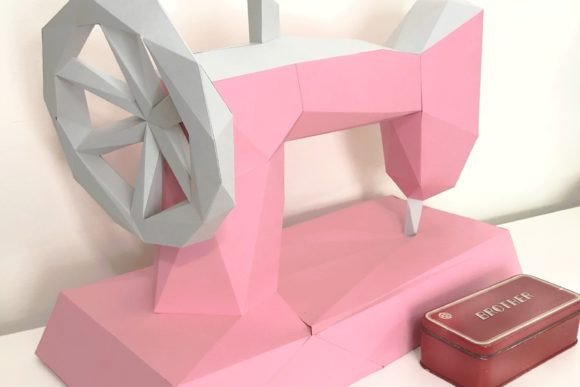 Sewing Machine Paper Sculpture 3D SVG