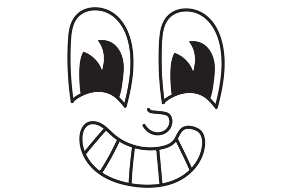 Toon Wide Smile Graphic for Fun and Branding