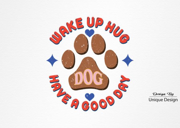 Wake Up Hug Dog SVG for Modern Branding